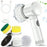 Electric Scrubber Cordless Power Cleaning Brush with 5 Replaceable Brush Heads - White - 1