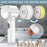 Electric Scrubber Cordless Power Cleaning Brush with 5 Replaceable Brush Heads - White - 4