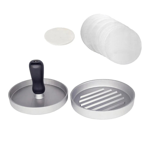 Burger Press 100Pcs Patty Papers Set Non-Stick Hamburger Press Meat Beef Burger Maker (BPA Free, No FDA Certified) - 1