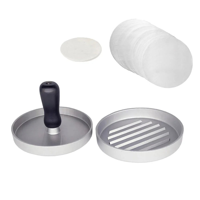 Burger Press 100Pcs Patty Papers Set Non-Stick Hamburger Press Meat Beef Burger Maker (BPA Free, No FDA Certified) - 1
