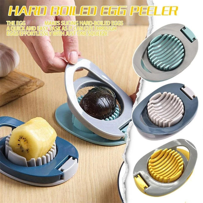 Egg Slicer 304 Stainless Steel Cutting Wires Egg Cutter Salted Duck Egg Divider Kitchen Tool - Green - 3
