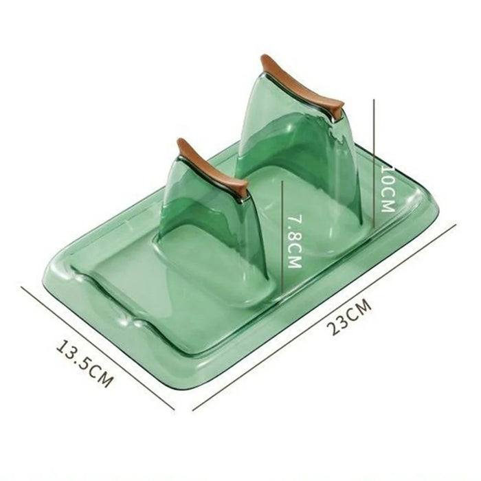 Pot Lid Rack Kitchen Organizer Utensil Holder PET Silicone Countertop Storage Cutting Board Stand - White - 7