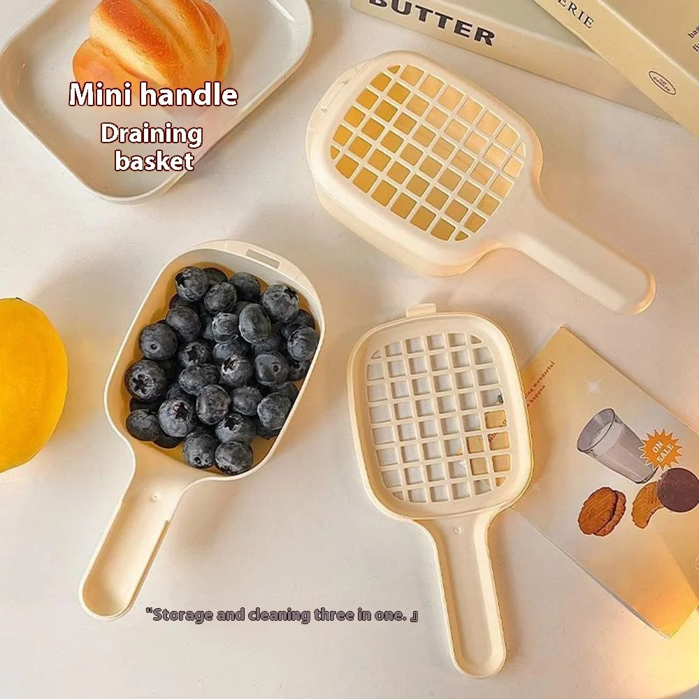 Kitchen Fruit Washing Strainer PP Basket with Lid Home Fruit Vegetable Washing Bowl Drainer - 4