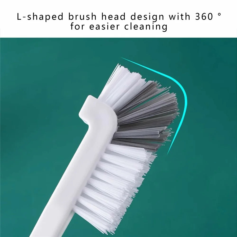 Angled Crevice Brush Long Handle Soft Bristle Kitchen Sink Window Track Car Vent Multi-Purpose Cleaning Tool - 3