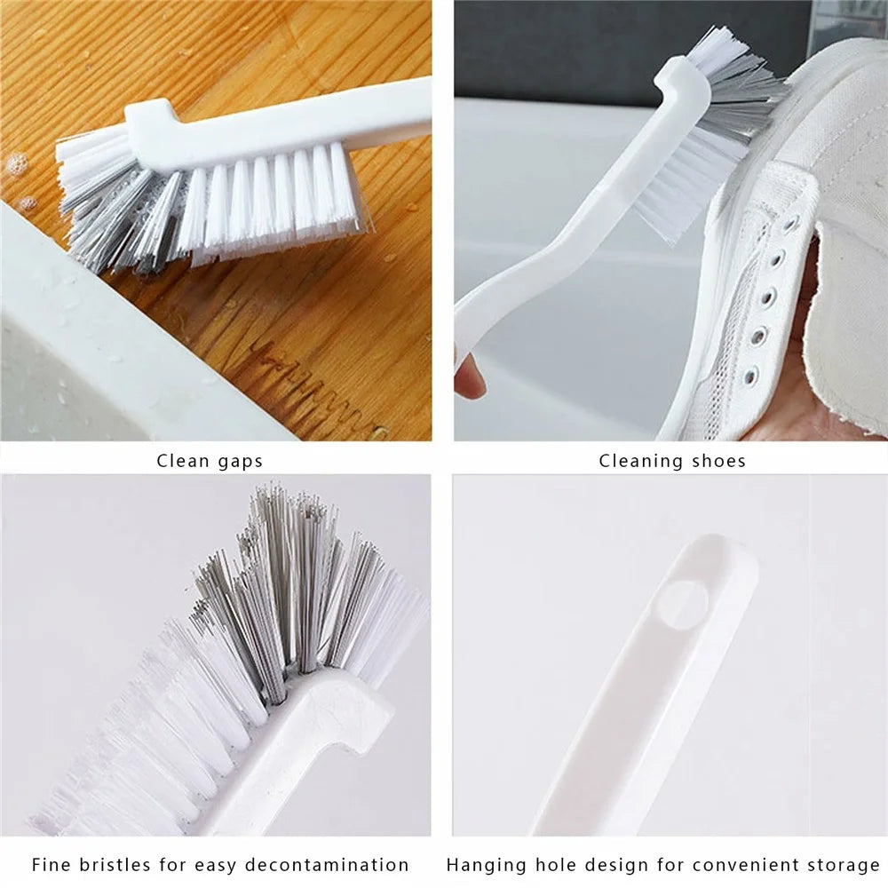 Angled Crevice Brush Long Handle Soft Bristle Kitchen Sink Window Track Car Vent Multi-Purpose Cleaning Tool - 4