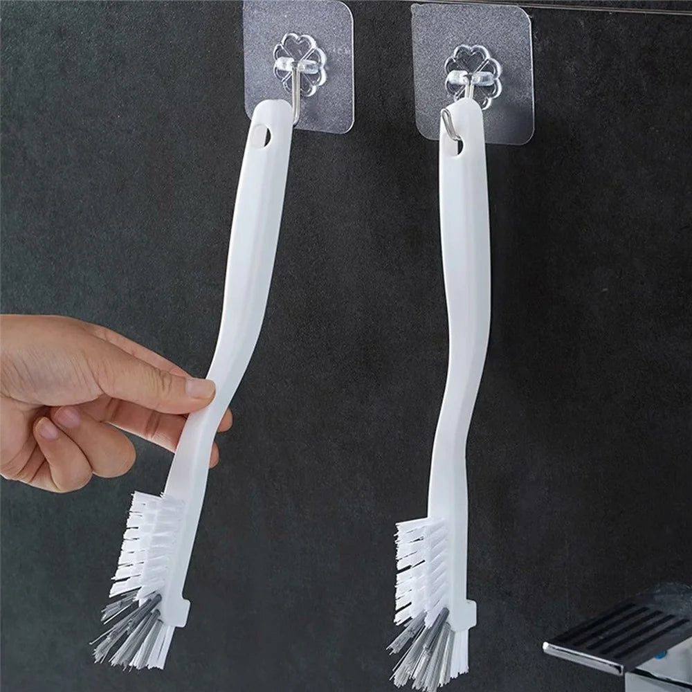 Angled Crevice Brush Long Handle Soft Bristle Kitchen Sink Window Track Car Vent Multi-Purpose Cleaning Tool - 7
