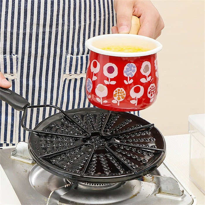 19cm Heat Diffuser Flame Diffuser Stove Cover Enamel Coated Iron Plate Simmer Pad - 7