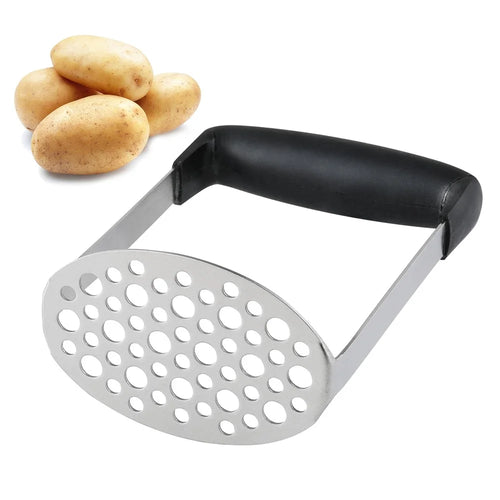 Stainless Steel Potato Masher Manual Food Ricer Fruit Vegetable Press Crusher Kitchen Gadget ( BPA Free , No FDA ) - 1