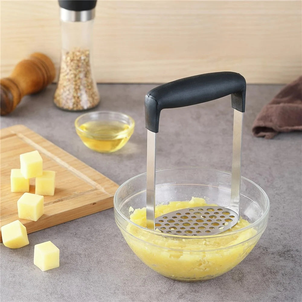 Stainless Steel Potato Masher Manual Food Ricer Fruit Vegetable Press Crusher Kitchen Gadget ( BPA Free , No FDA ) - 6
