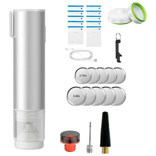Handheld Vacuum Sealer Food Saver Machine with LED Display for Jars  /  Storage Bags - 1
