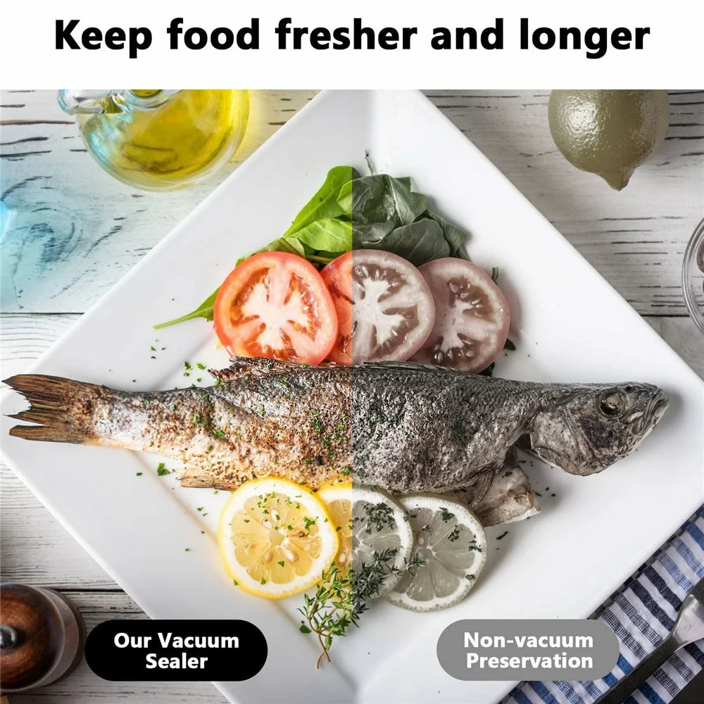 Handheld Vacuum Sealer Food Saver Machine with LED Display for Jars  /  Storage Bags - 5