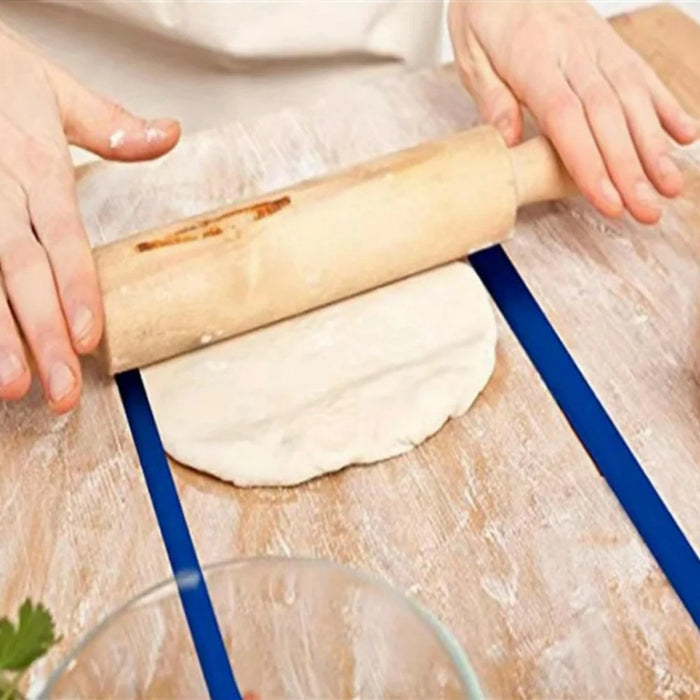 6Pcs / Set 2 / 4 / 6mm Silicone Measuring Dough Thickness Strips Rolling Pin Spacers Sticks for Baking ( BPA Free, No FDA ) - 7