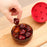 Cherry Pitter 7 Hole Seed Remover Olive Pitters Tool Pit Remover Portable Fruit Corer for Kitchen (BPA Free, No FDA) - Red - 3