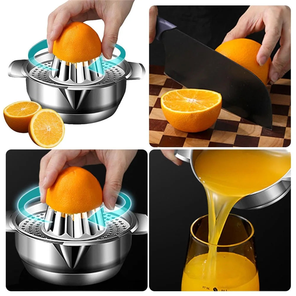 304 Stainless Steel Citrus Juicer Manual Orange Lemon Squeezer Small Fruit Presser (No FDA) - 3