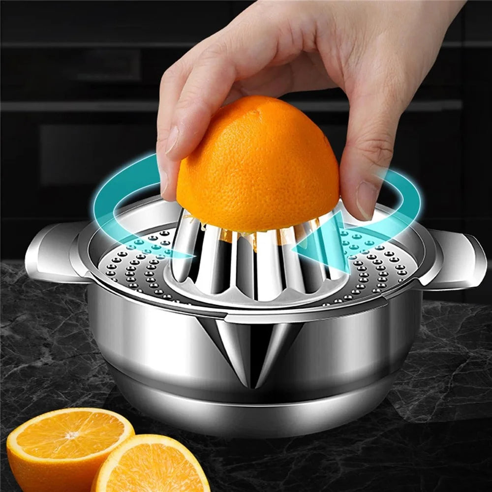 304 Stainless Steel Citrus Juicer Manual Orange Lemon Squeezer Small Fruit Presser (No FDA) - 6