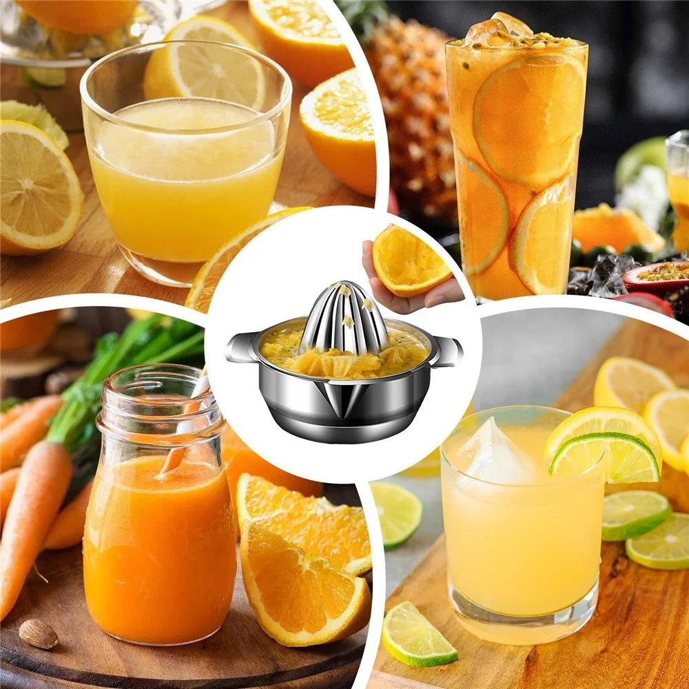 304 Stainless Steel Citrus Juicer Manual Orange Lemon Squeezer Small Fruit Presser (No FDA) - 7