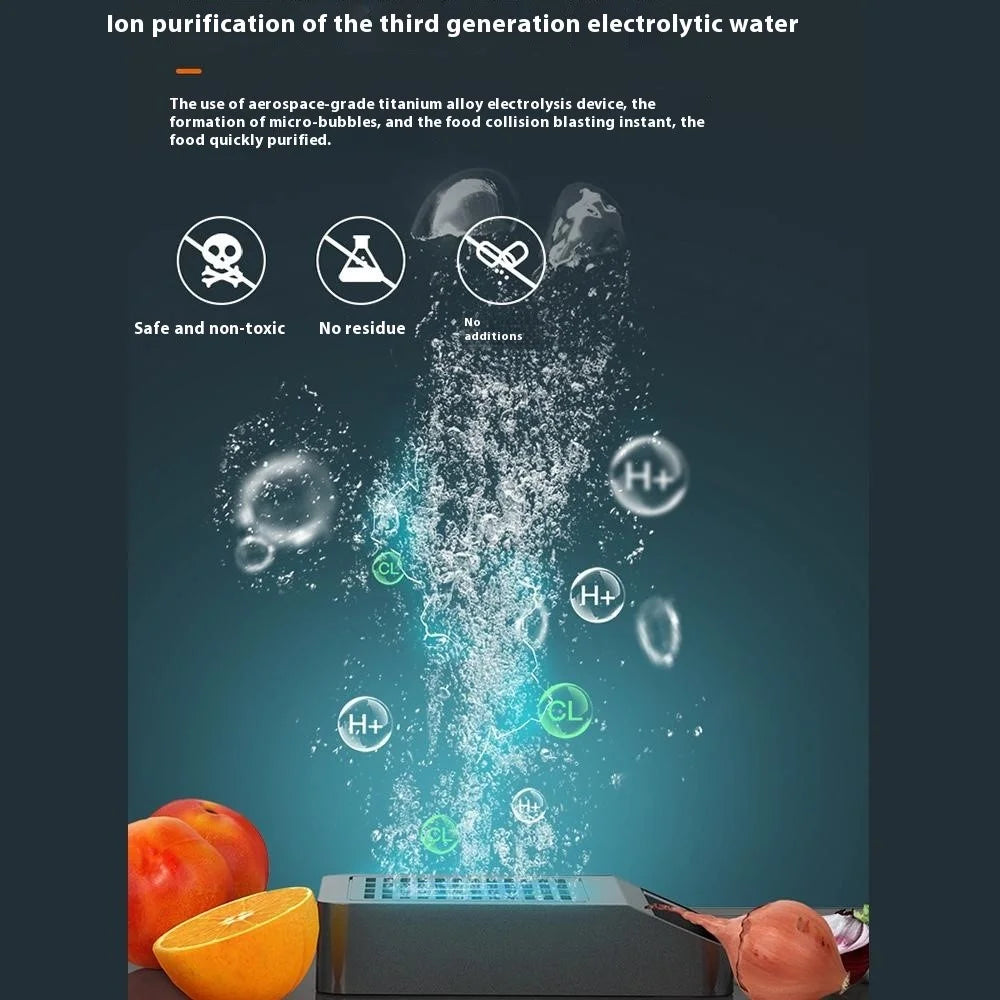 GB8 Wall Mounted Vegetable Washing Machine Titanium Alloy Electrolysis Fruit Cleaner Device (BPA Free, No FDA) - 5