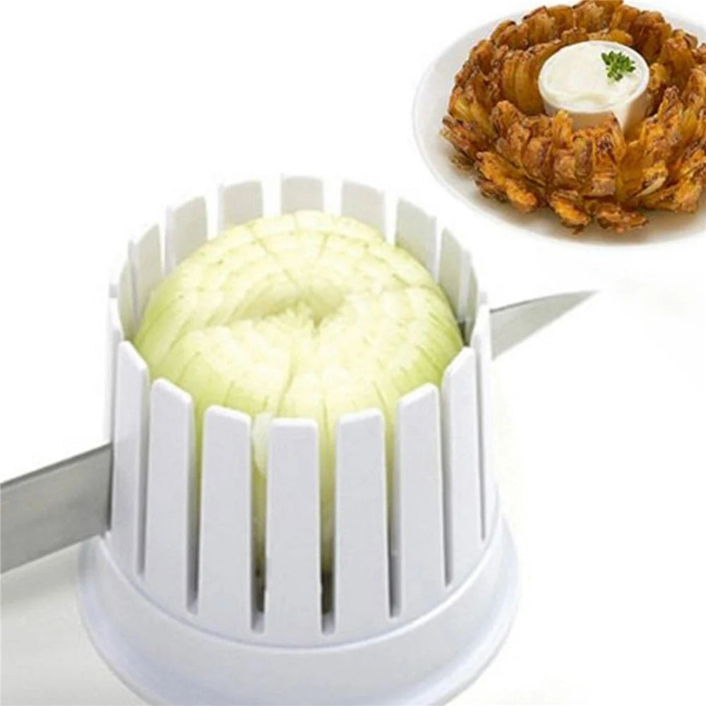 Onion Slicer Cutter Tool Blooming Onion Maker Plastic Vegetable Cutting Gadget Kitchen Accessory for Home Use - 4