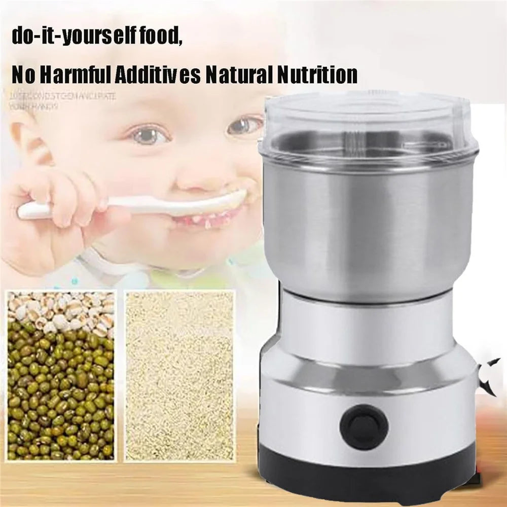 4 Blades 150KW Kitchen Electric Spice Mill 300ml Stainless Steel Coffee Grinder Herb Grinding Machine (FDA  /  LFGB  /  CE Certified) - EU Plug - 7