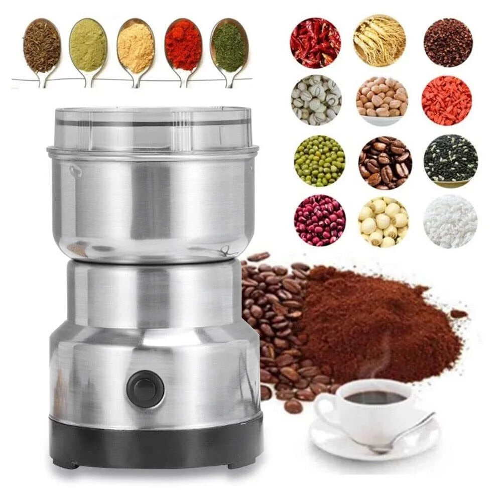 8 Blades 150KW Kitchen Electric Spice Mill 300ml Stainless Steel Coffee Grinder Herb Grinding Machine (FDA  /  LFGB  /  CE Certified) - EU Plug - 2