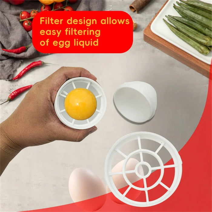 Egg Yolk Separator Kitchen Tool Easy Clean Plastic Egg White Divider Cooking Gadget (No FDA, BPA Free) - 3