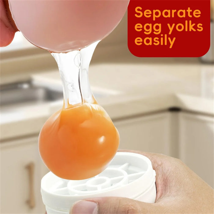 Egg Yolk Separator Kitchen Tool Easy Clean Plastic Egg White Divider Cooking Gadget (No FDA, BPA Free) - 5