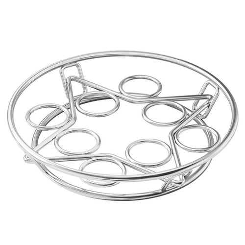 Stainless Steel Steaming Rack 8-Ring Design Thickened Solid Water Separator Egg Steamer Stand for Home - 1
