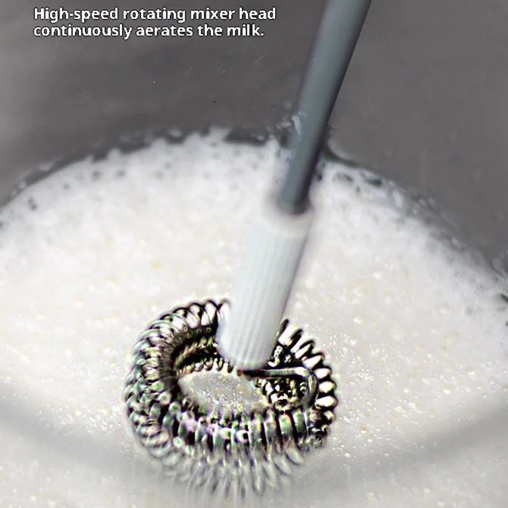 LAPUTA Electric Milk Frother Coffee Latte Art Automatic Whisk Mixer Double-Headed Stirrer for Home / Cafe - 3