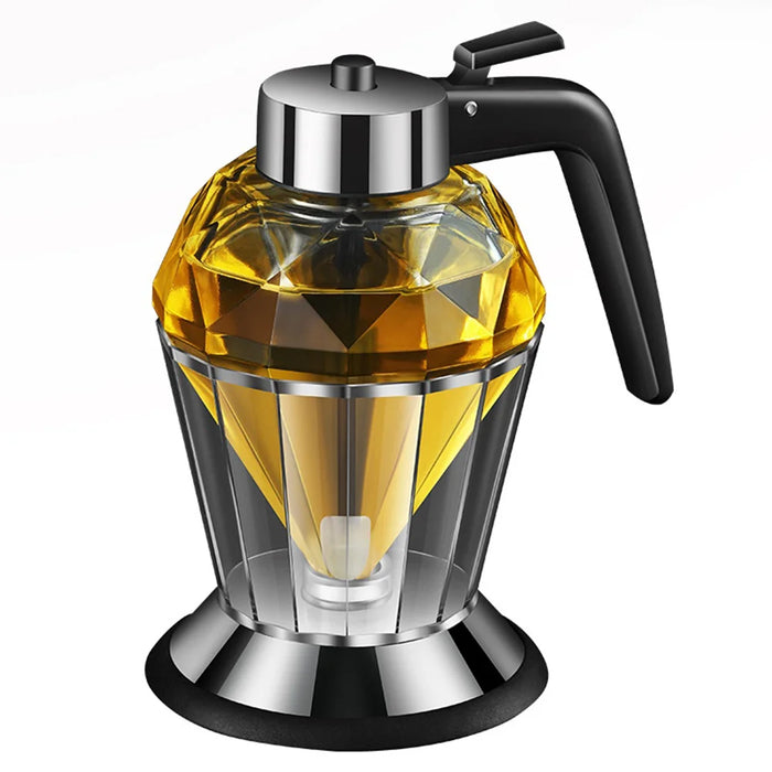 200ml Honey Dispenser Jar Multifunctional Diamond Shaped Glass Oil Dispenser Kitchen Tool (FCM Tested) - 200ml - 1