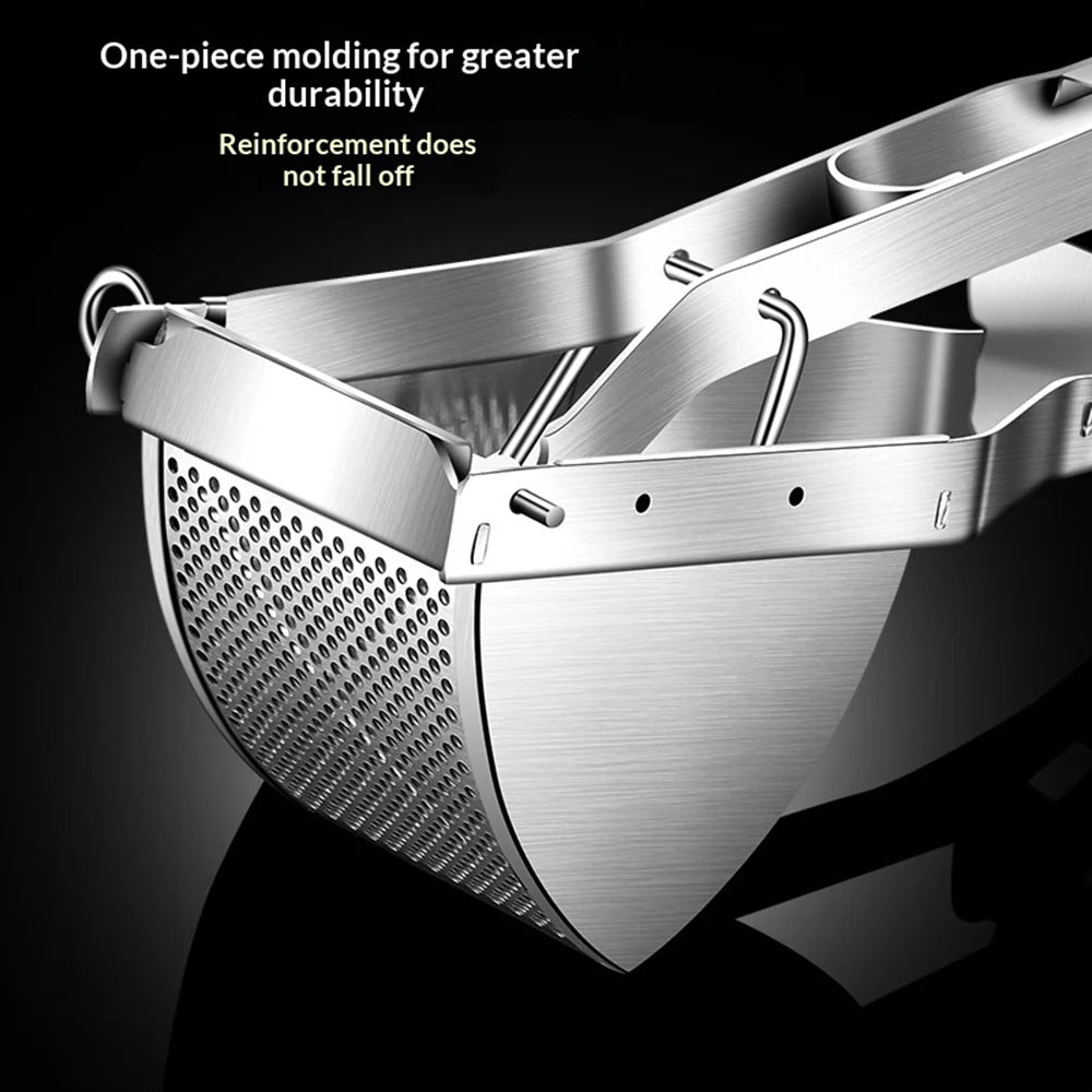 430 Stainless Steel Potato Ricer Multifunctional Vegetable Masher Fruit Press Lemon Juicer (FCM Tested) - Silver - 4