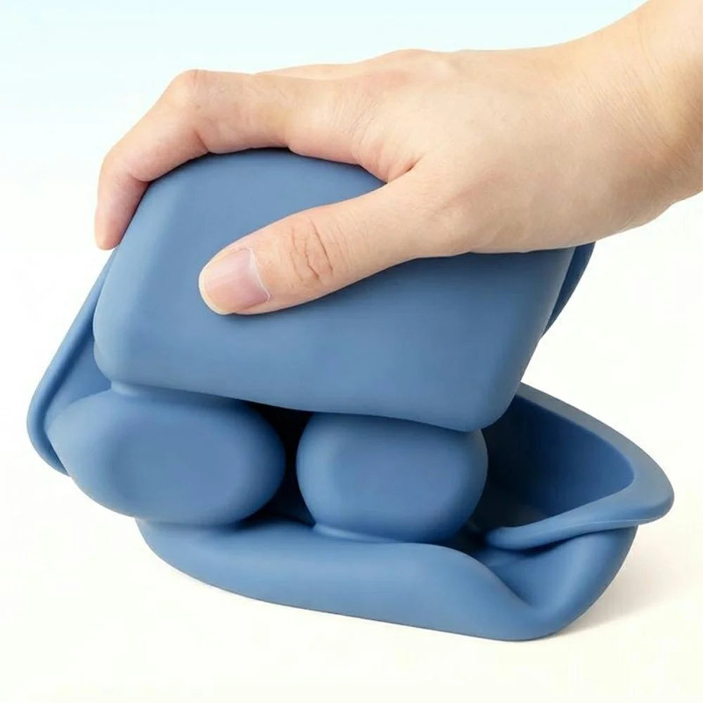 Food Grade Silicone Dipping Sauce Container Microwave Safe Lunch Box for Travel (FDA Certified, BPA-Free) - Blue - 5