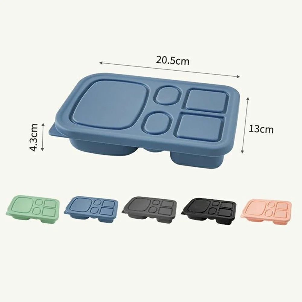 Food Grade Silicone Dipping Sauce Container Microwave Safe Lunch Box for Travel (FDA Certified, BPA-Free) - Blue - 6