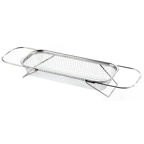 Small Size Kitchen Sink Hanging Drain Basket Stainless Steel Telescopic Washing Strainer for Vegetable Fruit - 1