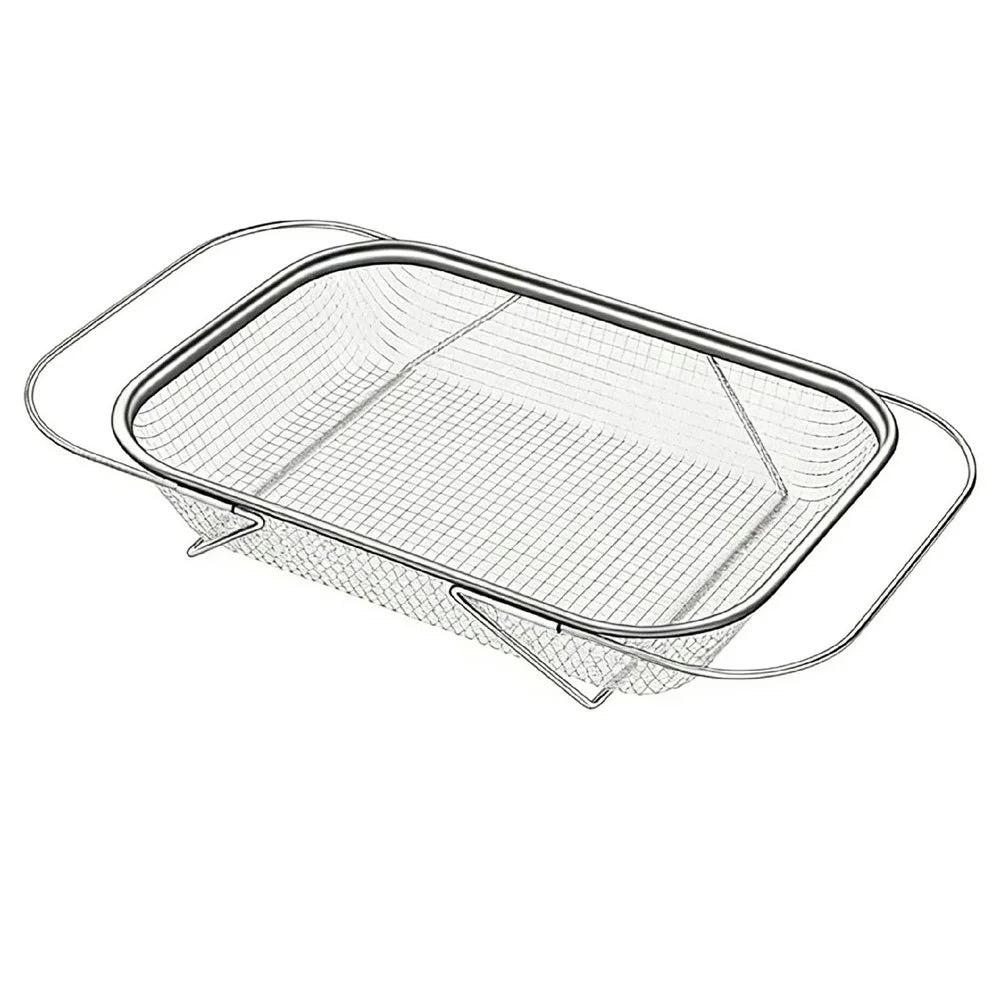 Medium Size Kitchen Sink Hanging Drain Basket Stainless Steel Telescopic Washing Strainer for Vegetable Fruit - 1