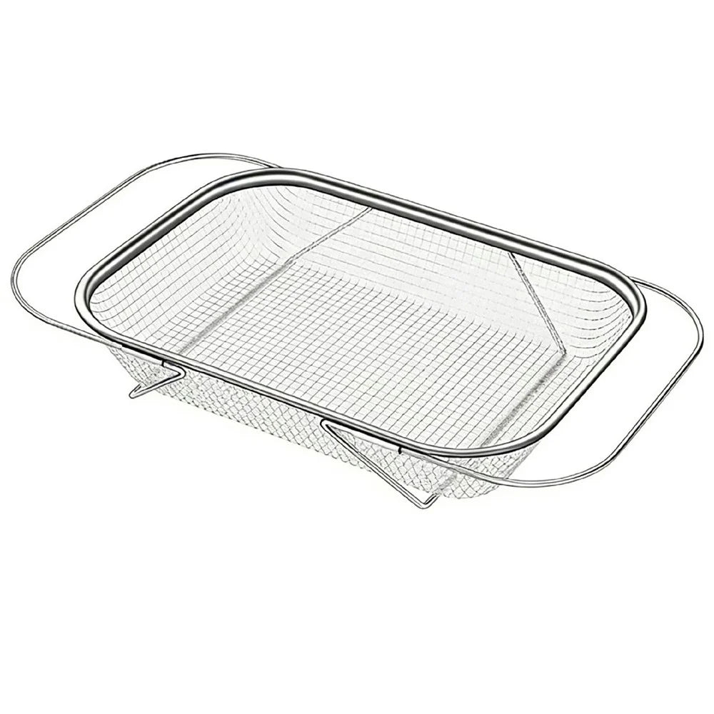 Large Size Kitchen Sink Hanging Drain Basket Stainless Steel Telescopic Washing Strainer for Vegetable Fruit - 1