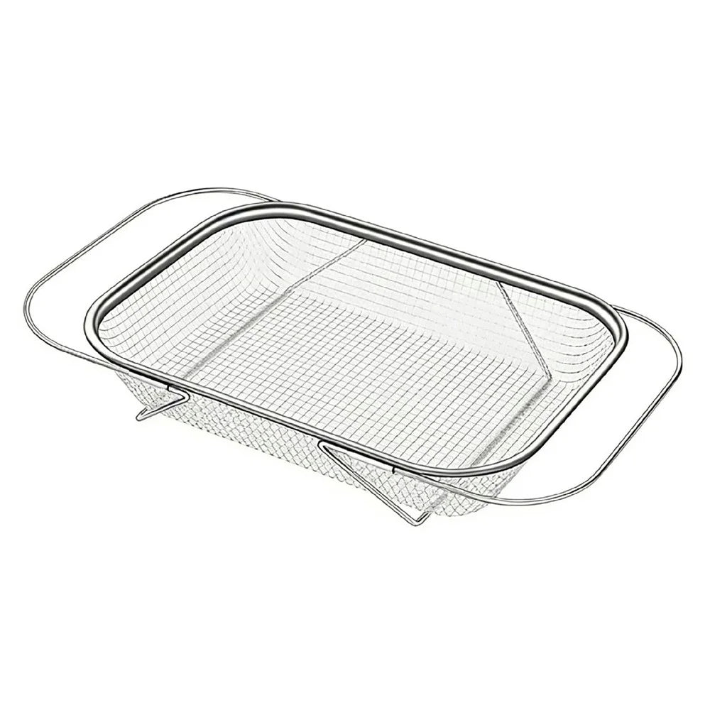 Extra Large Size Kitchen Sink Hanging Drain Basket Stainless Steel Telescopic Washing Strainer for Vegetable Fruit - 1