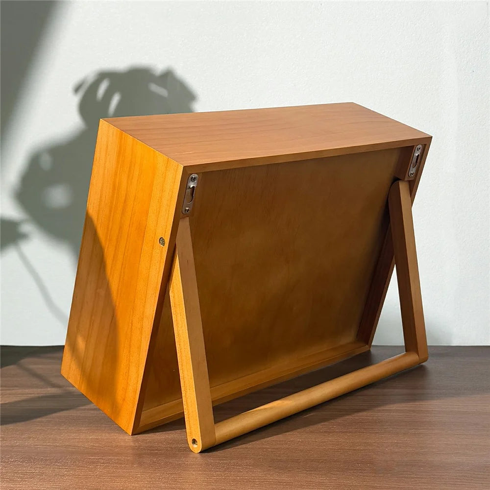 40x30x13cm Wooden Spice Rack 35-Grid Desktop Wall Mount Organizer Holder Stand - 3
