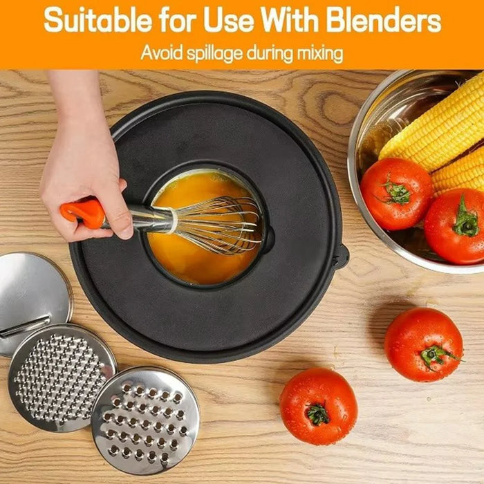 13Pcs Stainless Steel Mixing Bowl Set with Airtight Lids Non-slip Silicone Bottom Salad Bowl Baking Kitchen Tools - Khaki - 7