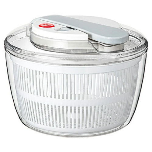 Manual Press Vegetable Spinner Salad Dryer Food Grade PP Drain Basket Dehydrator for Kitchen Washing (BPA-Free, No FDA) - White - 1