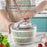Manual Press Vegetable Spinner Salad Dryer Food Grade PP Drain Basket Dehydrator for Kitchen Washing (BPA-Free, No FDA) - White - 2