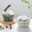 Manual Press Vegetable Spinner Salad Dryer Food Grade PP Drain Basket Dehydrator for Kitchen Washing (BPA-Free, No FDA) - White - 4