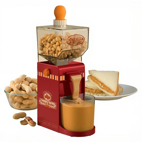NOSTALGIA ELECTRICS Electric Peanut Butter Maker 120W Automatic Nut Grinder Machine for Almonds Cashew Hazelnut - EU Plug - 1