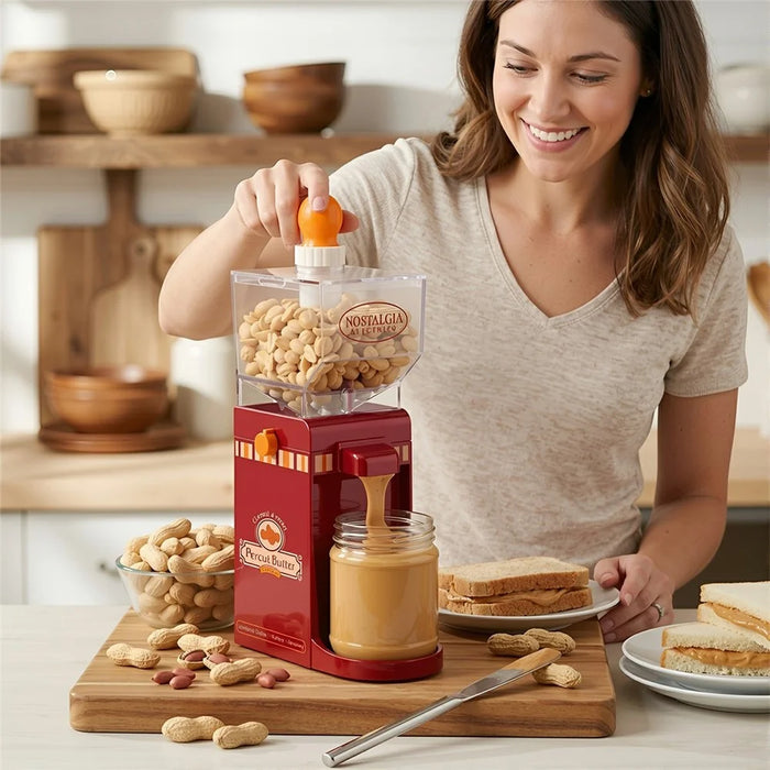 NOSTALGIA ELECTRICS Electric Peanut Butter Maker 120W Automatic Nut Grinder Machine for Almonds Cashew Hazelnut - EU Plug - 6