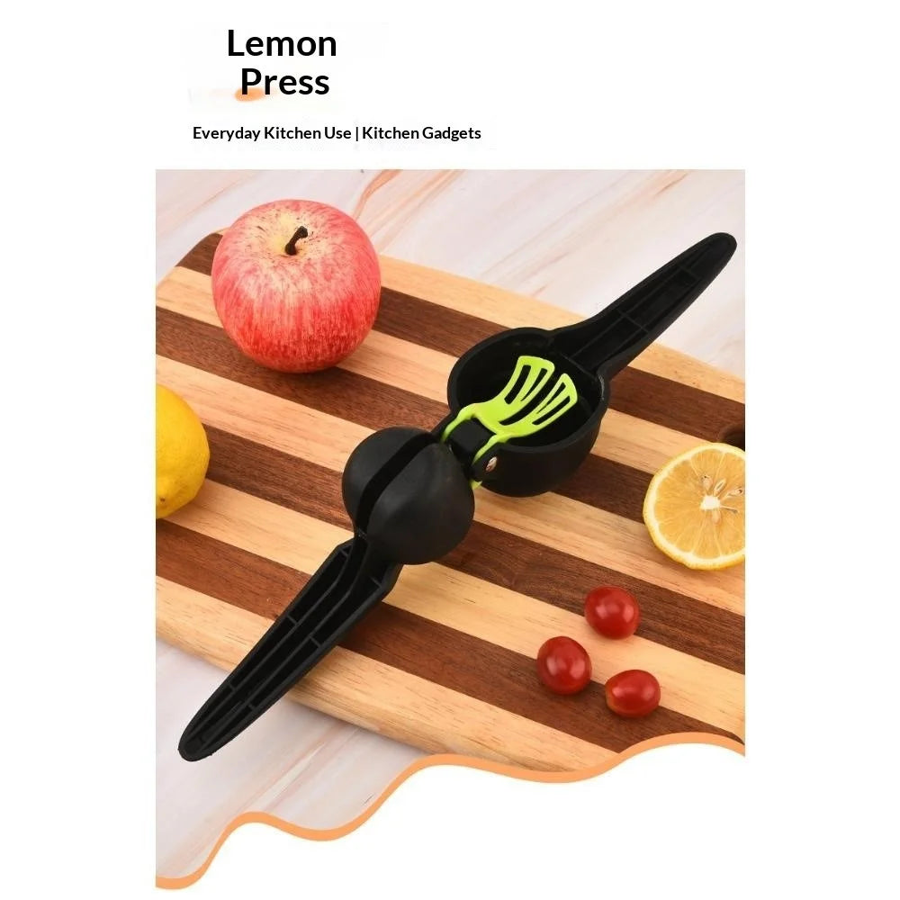 Manual Lemon Juicer Press Kitchen Citrus Squeezer Fruit Juice Extractor for Lemon Lime Orange - Black - 4