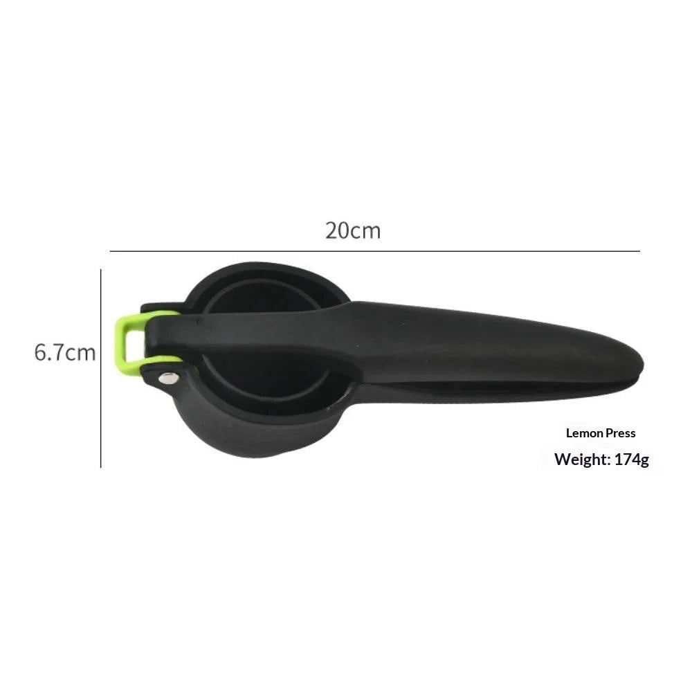 Manual Lemon Juicer Press Kitchen Citrus Squeezer Fruit Juice Extractor for Lemon Lime Orange - Black - 7