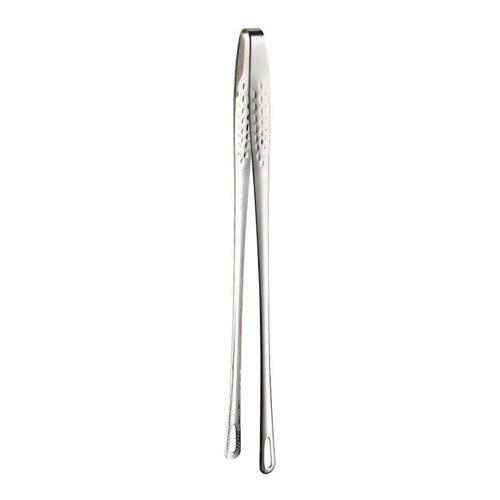 Size L 304 Stainless Steel BBQ Tongs 24cm Korean Style Grilling Tongs Food Tongs for Barbecue Cooking (FCM Tested, BPA Free) - Silver - 1