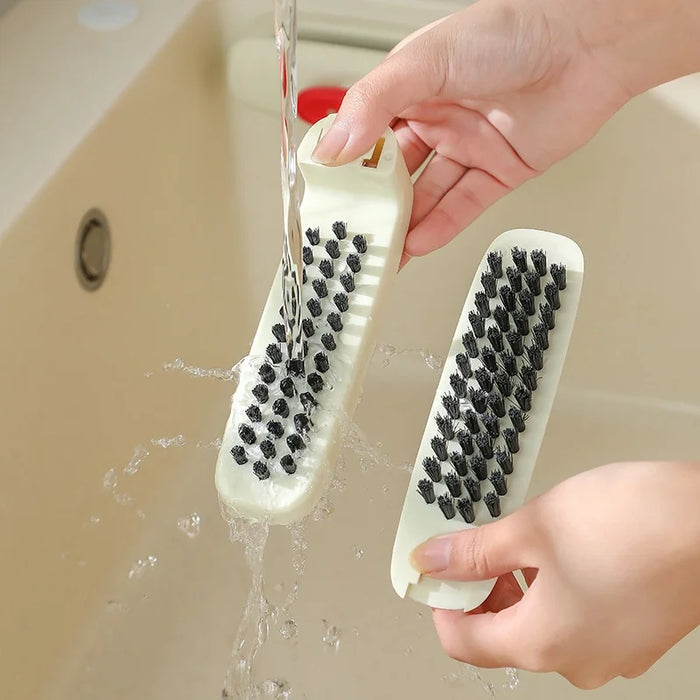 Kitchen Knife Cleaning Brush Double Sided Long Handle Multi-Functional Utensil Cleaner - Red - 4