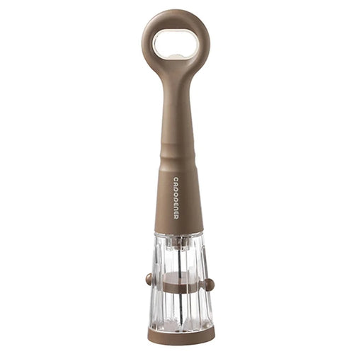 Air Pressure Wine Bottle Opener with Foil Cutter and Beer Bottle Opener Kitchen Gadget - Brown - 1