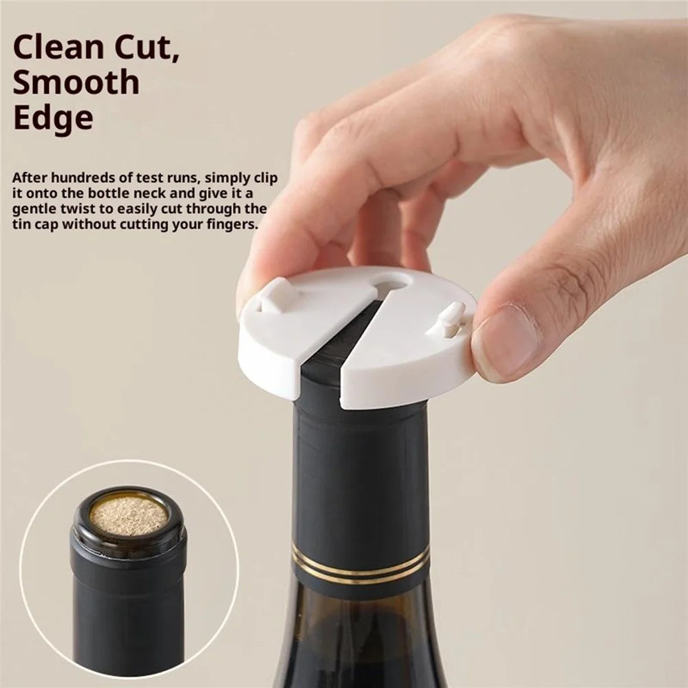 Air Pressure Wine Bottle Opener with Foil Cutter and Beer Bottle Opener Kitchen Gadget - Brown - 5