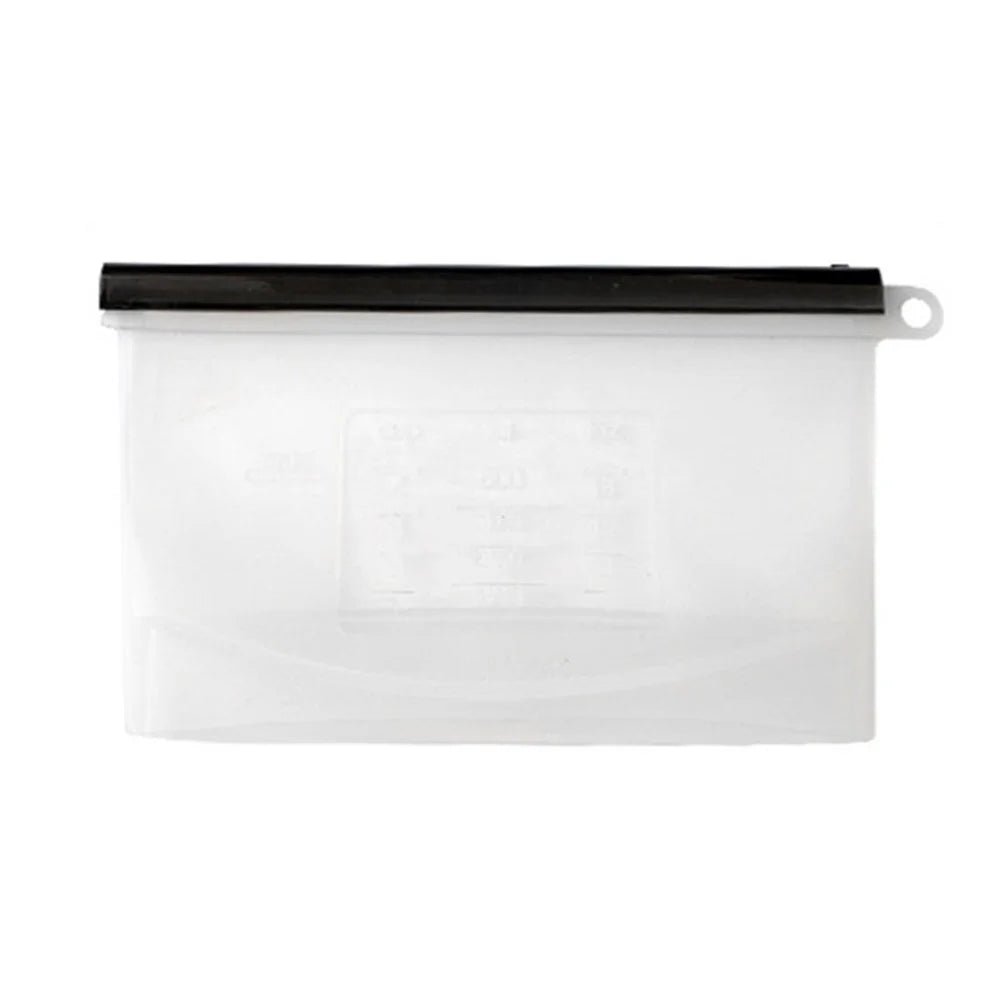 500ML Reusable Freezer Bag Food-Grade Silicone Meat Fruit Snack Storage Bag Picnic Sandwich Pouch (BPA-free, No FDA Certified), Size: S - 1
